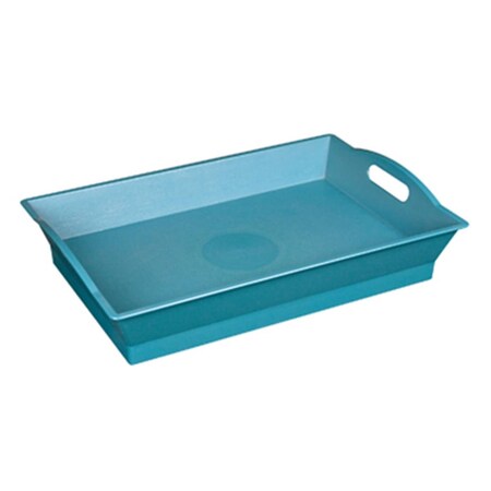 Little Butler TRAYSAQUA-6 PVC Serving Tray, Aqua - Small, 6PK TRAYSAQUA/6